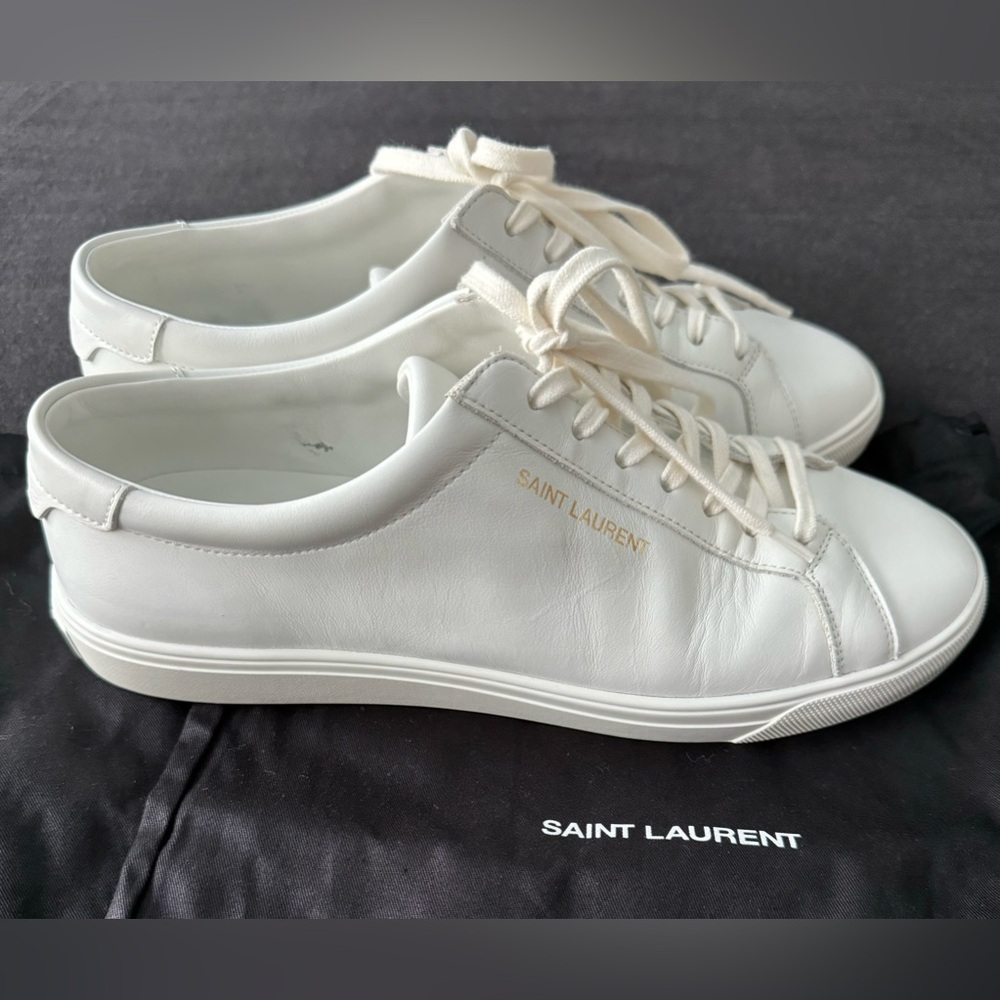 Men’s Saint Laurent Andy Sneakers - White - Size 41 (US 8.5)